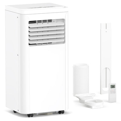ZAFRO 8,000 BTU Portable Air Conditioners, 4 Modes Portable AC Unit with Fast Cooling/Energy Efficient/Remote/24Hrs Timer for Bedroom/Dorms/Indoor Rooms, White