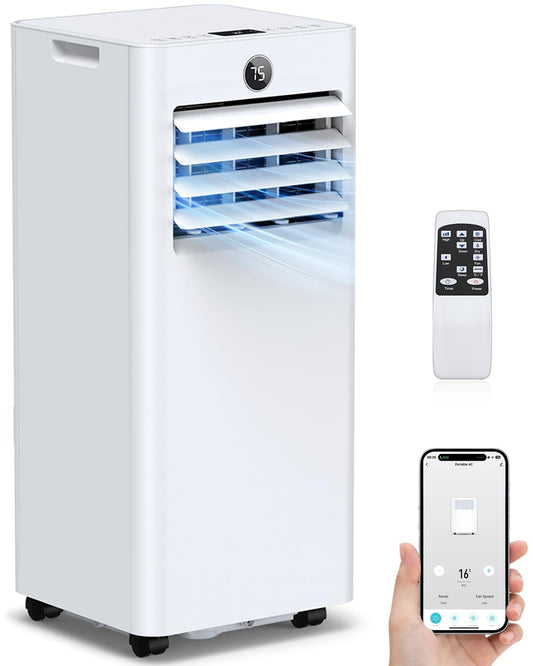 Portable Air Conditioners 16,000-Btu, 5-in-1 Wifi Portable AC Unit with APP, Smart Air Conditioner Up to 750 Sq.Ft with Fan & Dehumidifier, Remote, 24H, 36dB Quiet, Window Kits for Large Room Indoor
