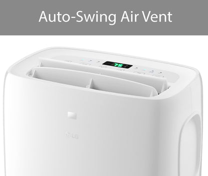 LG 7,000 BTU Portable Air Conditioner, 115V, Cools 300 Sq.Ft. (12' x 25' Room Size), Portable Air Conditioner for Home with Quiet Operation, LCD Remote Control, and Window Installation Kit, White