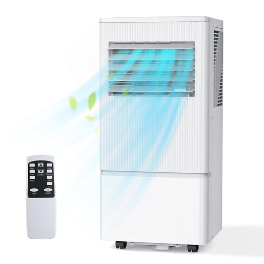 Air Choice Portable Air Conditioner, 10000 BTU Air Conditioner Portable for Room Up to 450 Sq.Ft, Remote Control, 24H Timer, Dehumidifier & Fan Modes, 3-in-1 AC Unit with Window Kit for Home Office