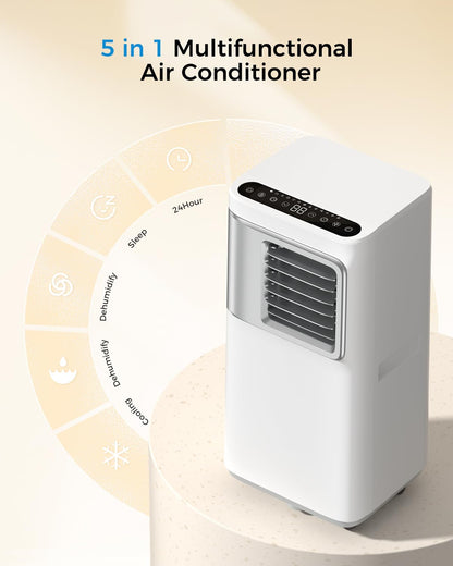 Portable Air Conditioners 16,000 Btu AC Unit 5 in 1 Wifi Smart Air Conditioner with APP, Fan & Dehumidifier, Remote, 24H, Window Kits Included Cooling for Large Room Indoor