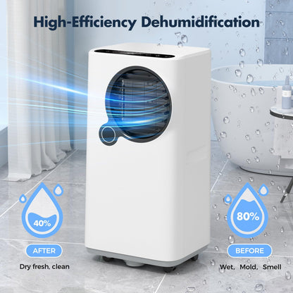 Qxpztk Portable Air Conditioners,16000 BTU 6-in-1 Cooling, Dehumidifier & Fan, Ultra Quiet with 24H Smart Timer, Auto Shut-Off & Child Lock for Home/Bedroom/Office