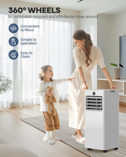 Portable Air Conditioners 16,000-Btu, 5-in-1 Wifi Portable AC Unit with APP, Smart Air Conditioner Up to 750 Sq.Ft with Fan & Dehumidifier, Remote, 24H, 36dB Quiet, Window Kits for Large Room Indoor