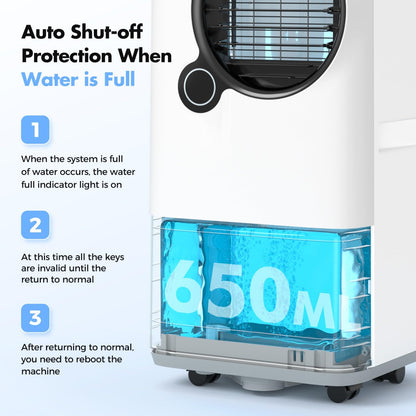 Qxpztk Portable Air Conditioners,16000 BTU 6-in-1 Cooling, Dehumidifier & Fan, Ultra Quiet with 24H Smart Timer, Auto Shut-Off & Child Lock for Home/Bedroom/Office